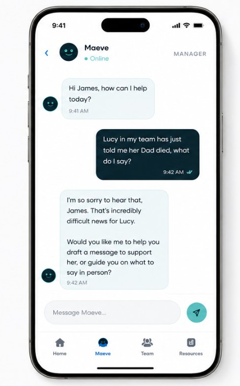 Maeve — drafting a message for your team member